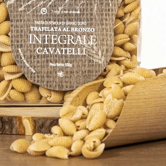 Pasta integrale cavatelli trafilata al bronzo, 500g.