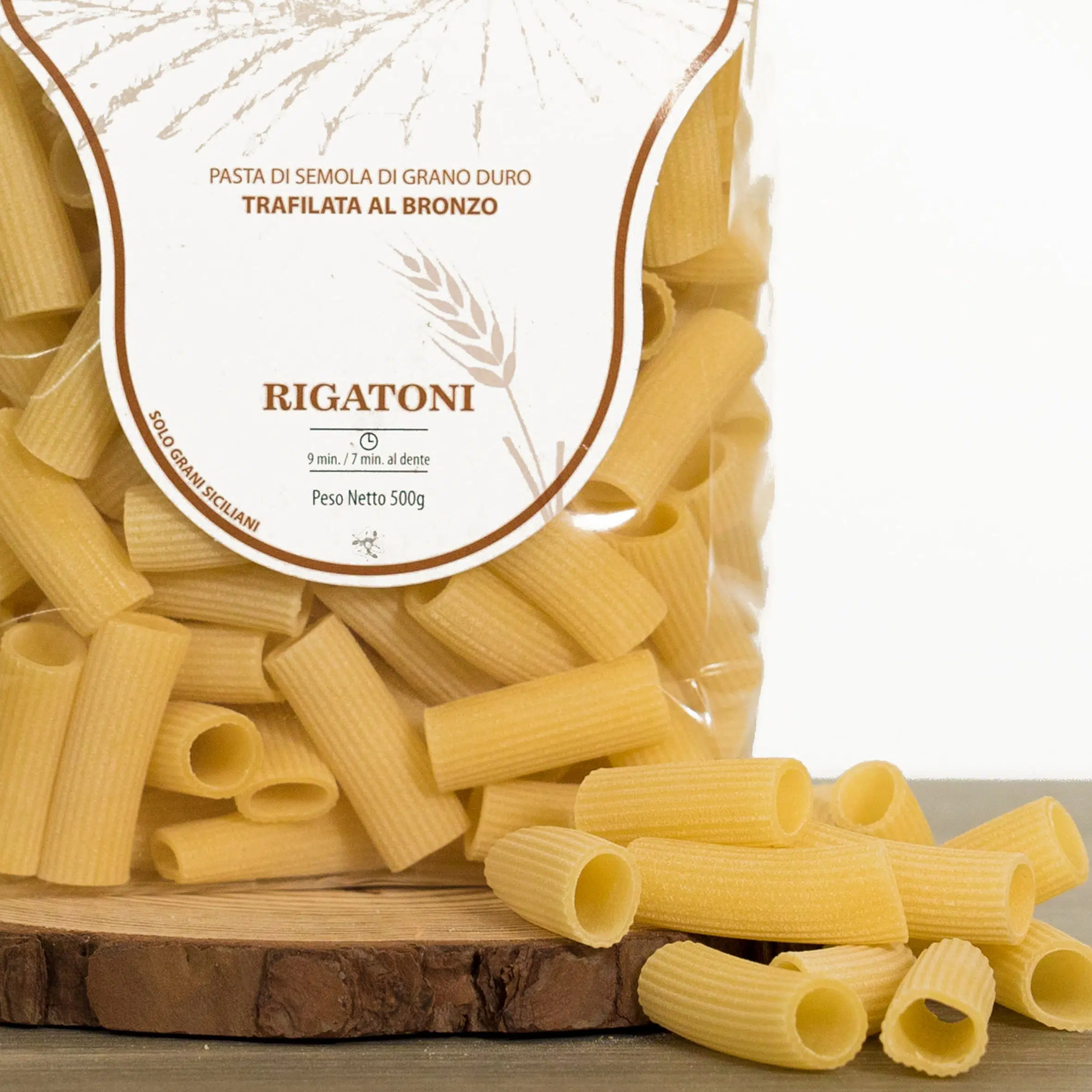 Rigatoni di grano duro siciliano, 500g.